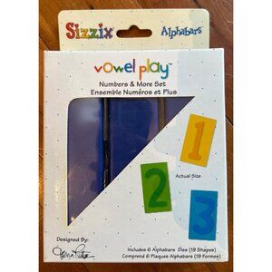 Sizzix Alphabars Vowel Play Numbers & More Set 19  Shapes 38-1093